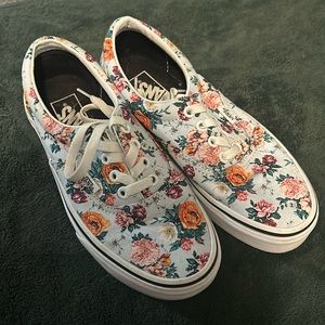 Vans floral edition size 7 in womens, worn once